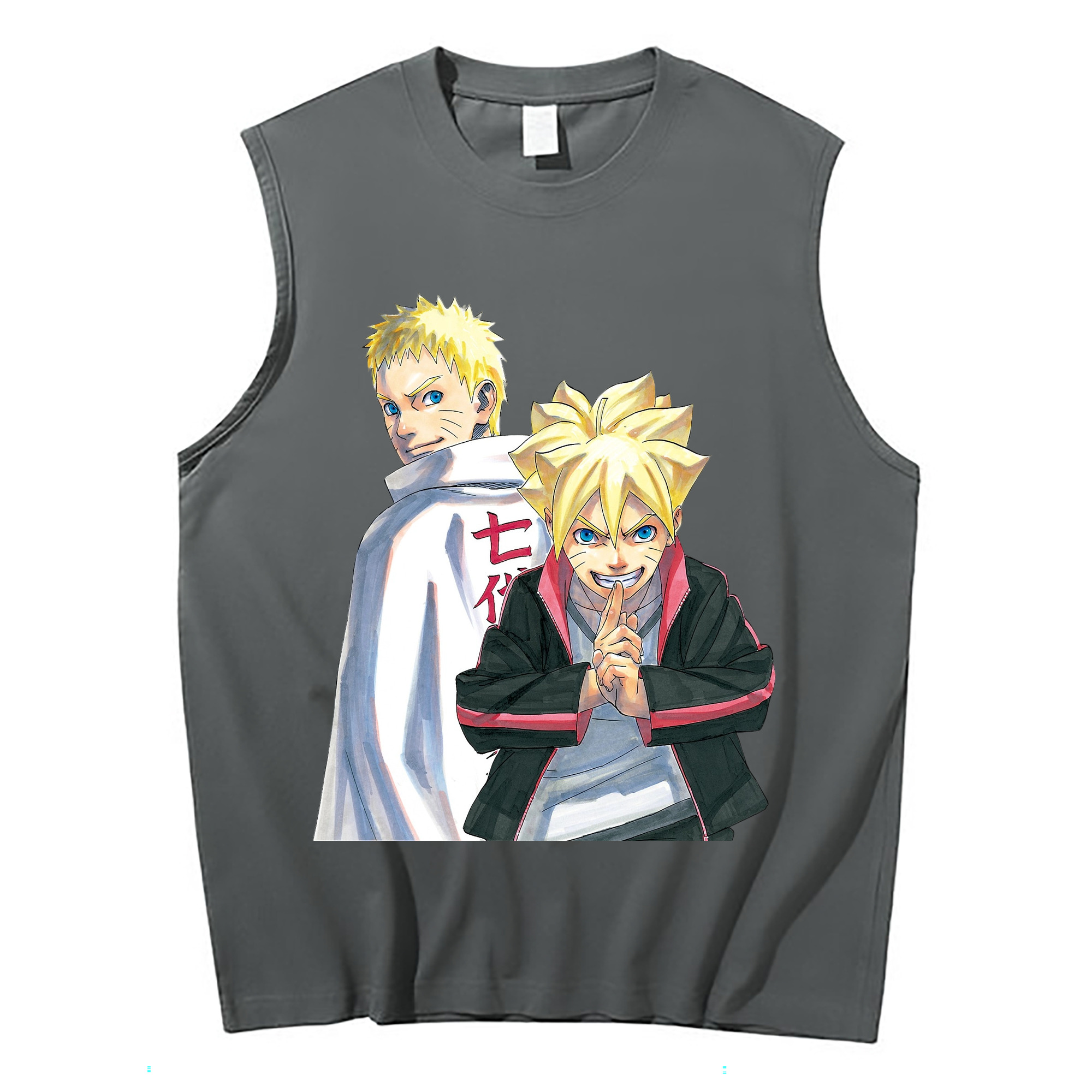 （画像用） NARUTO -ナルト- うずまき ボルト Uzumaki Boruto コットン100％タンクトップ（フロントプリント）